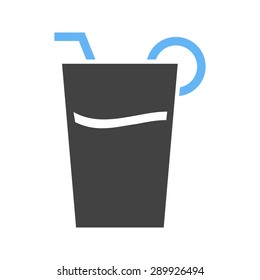 Juice, drink, lemon icon vector image. Can also be used for summer, recreation and fun. Suitable for use on mobile apps, web apps and print media.