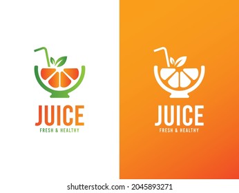 juice drink logo design concept