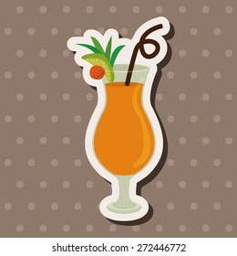 juice drink theme elements