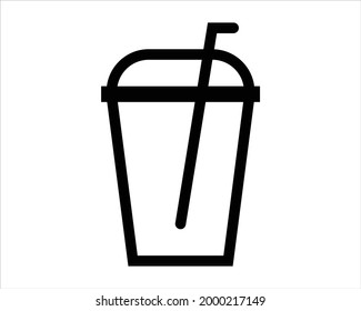 Ilustración de símbolo de icono de bebidas de jugo
