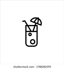 Juice Drinks Vector Lines icon