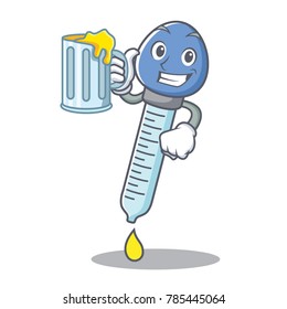 With juice dropper character cartoon style