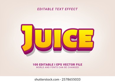 Juice Editable Text Effect Design Graphic