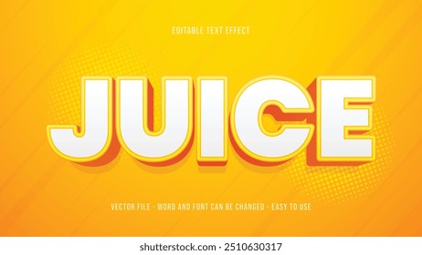 Efecto de texto editable Juice, efecto de estilo de texto naranja