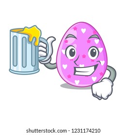 With juice eggs easter holiday character for spectacle
