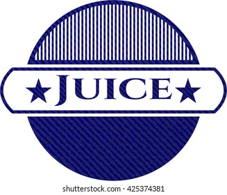 Juice emblem with jean texture