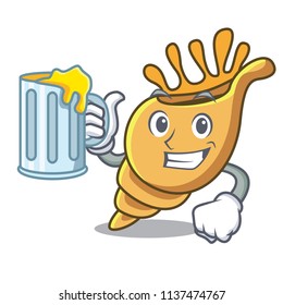 With juice exotic shell mascot cartoon