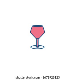 Juice filled outline icon vector - glass of orange juice