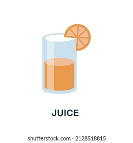 Juice flat icon. Colored element sign from drinks collection. Flat Juice icon sign for web design, infographics and more.