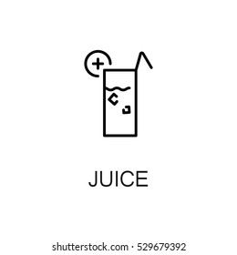 Juice flat icon. Single high quality outline symbol of summer for web design or mobile app. Thin line signs of drink for design logo, visit card, etc. Outline pictogram of juice 