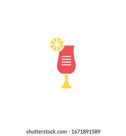 Juice flat icon vector - fruit juice