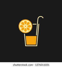 Juice flat vector icon. Cocktail flat vector icon
