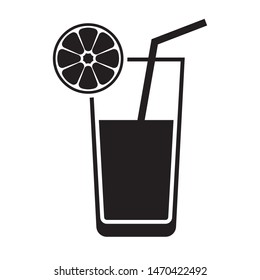 Juice flat vector icon. Cocktail flat vector icon