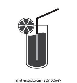 Juice flat vector icon. Cocktail flat vector icon