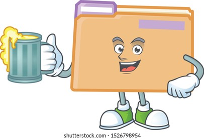 With juice folder for storage with character shape