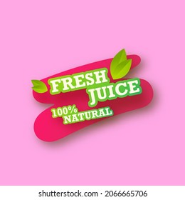 Saft frische Obstblüte. Himbeermarke. Symbolkonzept. Design-Aufkleber. Vektorgrafik. 