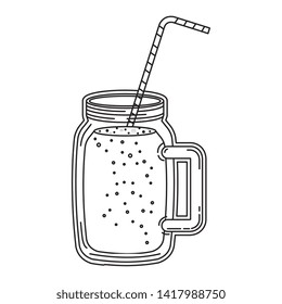 juice fruit beverage jar with straw