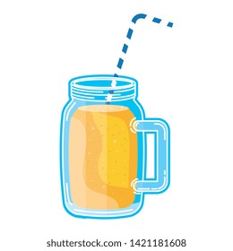 juice fruit beverage jar with straw