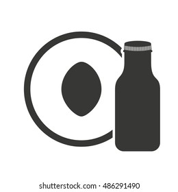 juice fruit bottle silhouette icon vector illustration design