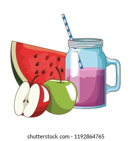 Juice and fruits