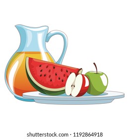 Juice and fruits