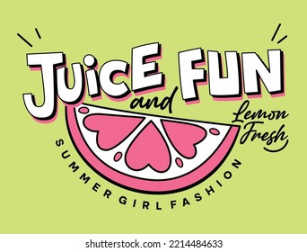 juice and fun, lemon fresh, girls summer fashion.