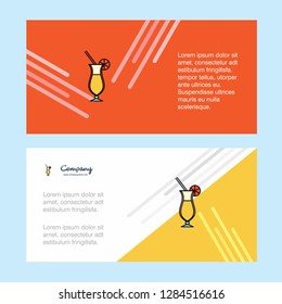 Juice glass  abstract corporate business banner template, horizontal advertising business banner.