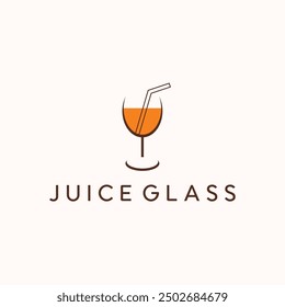 Juice glass bar logo design ideas business name editable vector template  royalty free image