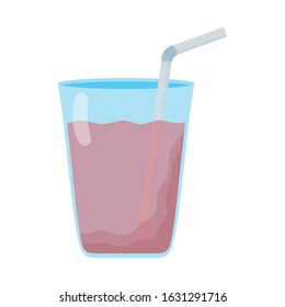 juice in glass beverage icon vector illustration design
