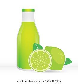 juice in a glass bottle