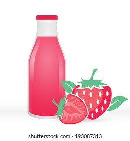 juice in a glass bottle