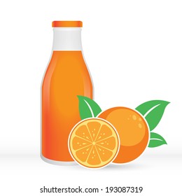 juice in a glass bottle