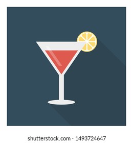 juice glass for drink flat icon