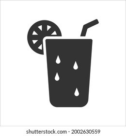 juice glass icon design vector