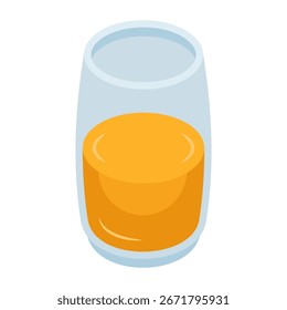 Icono del vidrio del jugo, Vector editable