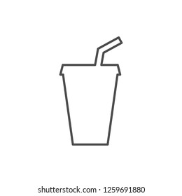 juice in a glass icon. Element of web for mobile concept and web apps icon. Thin line icon for website design and development, app development