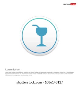 Juice Glass Icon Hexa White Background icon template