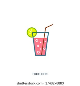Juice glass icon isolated on background. Symbol, logo. Vector illustration