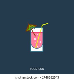 Juice glass icon isolated on background. Symbol, logo. Vector illustration