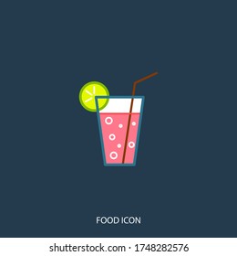 Juice glass icon isolated on background. Symbol, logo. Vector illustration