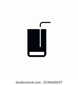 Vector de signo de icono de vidrio de jugo