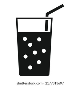 Juice-Glas Symbol einfache Vektorgrafik. Diät Essen. Fettkörper