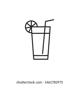 Juice glass icon vector on white background