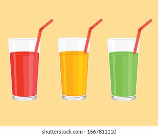 juice glass illustration, vector design