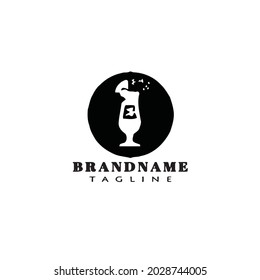 juice glass logo icon design template modern illustration