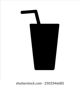 Juice glass silhouette vector illustration design on white background.