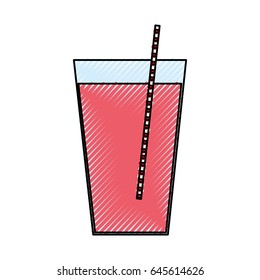 juice glass with straw