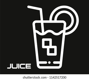 JUICE GLASS VECTOR ICON 