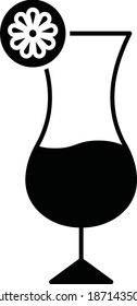 juice glass Vector Icon 