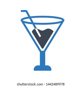 juice glyph color vector icon